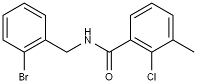 N-[(2-Bromophenyl)methyl]-2-chloro-3-methylbenzamide Structure