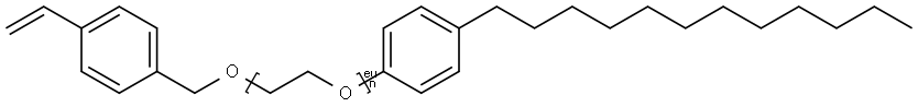 α-(4-dodecylphenyl)-ω-[(4-ethenylphenyl)methoxy]- poly(oxy-1,2-ethanediyl) Structure