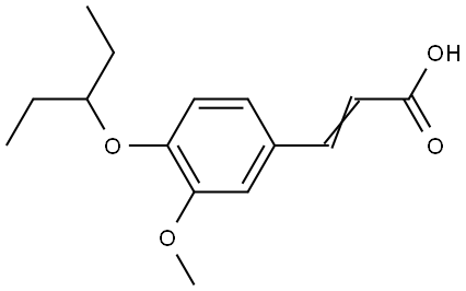 3-[4-(1-Ethylpropoxy)-3-methoxyphenyl]-2-propenoic acid Structure