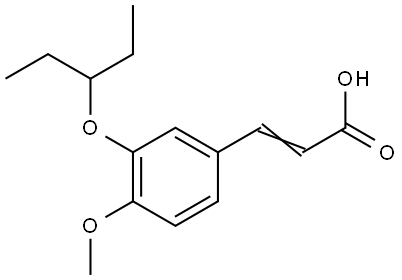 3-[3-(1-Ethylpropoxy)-4-methoxyphenyl]-2-propenoic acid Structure