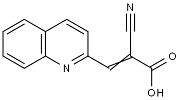 2-Propenoic acid, 2-cyano-3-(2-quinolinyl)- Structure