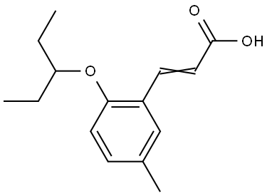 3-[2-(1-Ethylpropoxy)-5-methylphenyl]-2-propenoic acid Structure