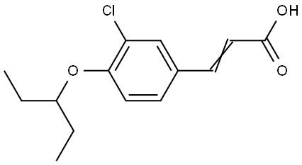 3-[3-Chloro-4-(1-ethylpropoxy)phenyl]-2-propenoic acid Structure