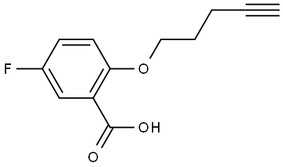 5-fluoro-2-(pent-4-yn-1-yloxy)benzoic acid Structure