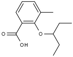 2-(1-Ethylpropoxy)-3-methylbenzoic acid Structure