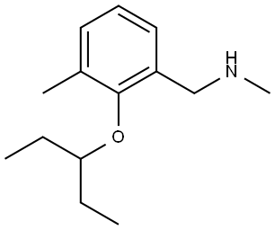 2-(1-Ethylpropoxy)-N,3-dimethylbenzenemethanamine Structure