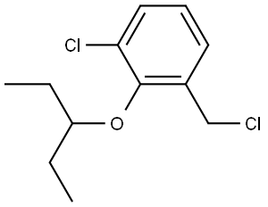 1-Chloro-3-(chloromethyl)-2-(1-ethylpropoxy)benzene Structure