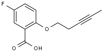 5-fluoro-2-(pent-3-yn-1-yloxy)benzoic acid Structure