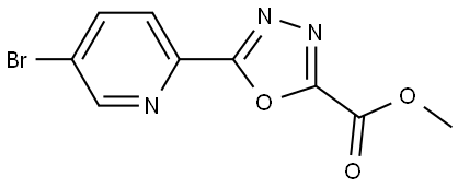 methyl 5-(5-bromopyridin-2-yl)-1,3,4-oxadiazole-2-carboxylate 구조식 이미지