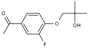 1-[3-Fluoro-4-(2-hydroxy-2-methylpropoxy)phenyl]ethanone Structure