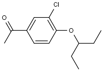 1-[3-Chloro-4-(1-ethylpropoxy)phenyl]ethanone Structure