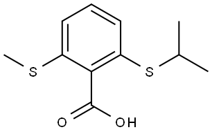 2-[(1-Methylethyl)thio]-6-(methylthio)benzoic acid Structure