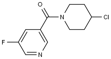 (4-Chloro-1-piperidinyl)(5-fluoro-3-pyridinyl)methanone Structure