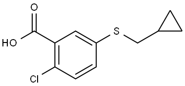 2-Chloro-5-[(cyclopropylmethyl)thio]benzoic acid Structure