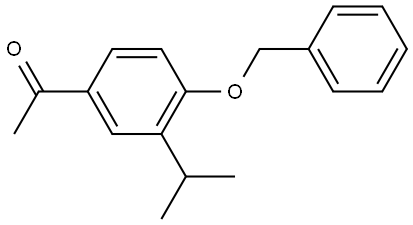 Ethanone, 1-[3-(1-methylethyl)-4-(phenylmethoxy)phenyl]- Structure