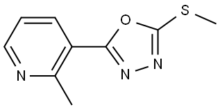 Pyridine, 2-methyl-3-[5-(methylthio)-1,3,4-oxadiazol-2-yl]- Structure