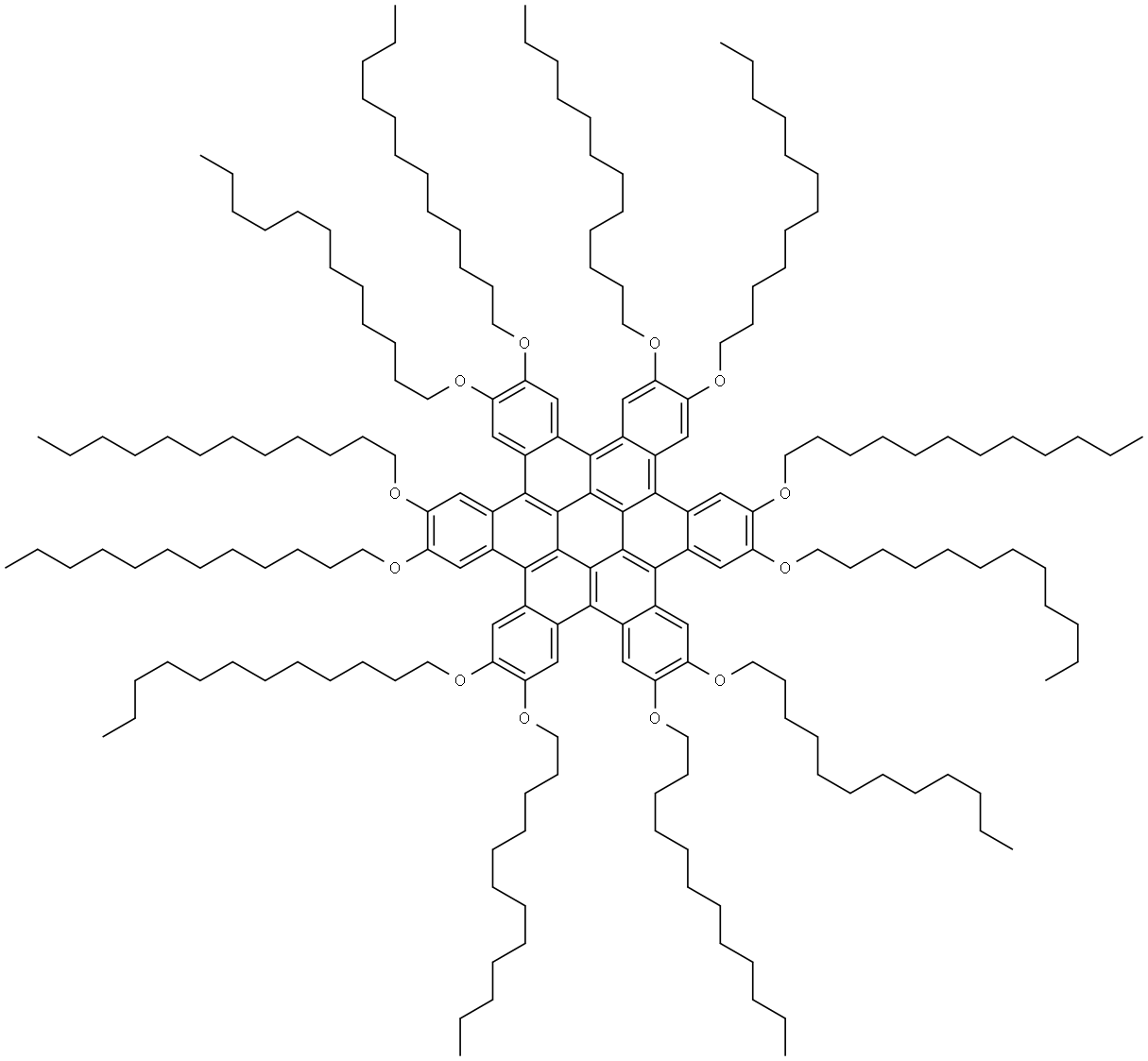 2,3,6,7,10,11,14,15,18,19,22,23-dodecakis(dodecyloxy)trinaphtho[1,2,3,4-fgh:1',2',3',4'-pqr:1'',2'',3'',4''-za1b1]trinaphthylene Structure