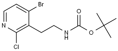 tert-butyl (2-(4-bromo-2-chloropyridin-3-yl)ethyl)carbamate Structure