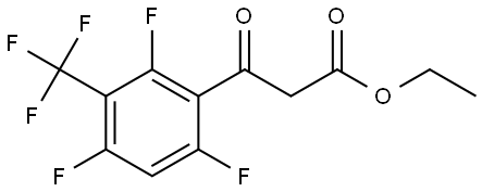 Ethyl 2,4,6-trifluoro-β-oxo-3-(trifluoromethyl)benzenepropanoate Structure