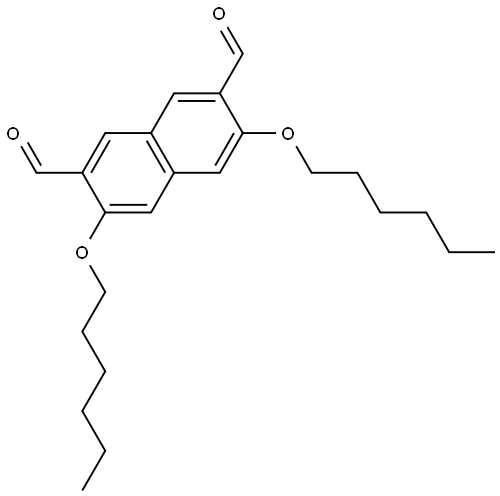 3,6-Bis(hexyloxy)naphthalene-2,7-dicarbaldehyde Structure