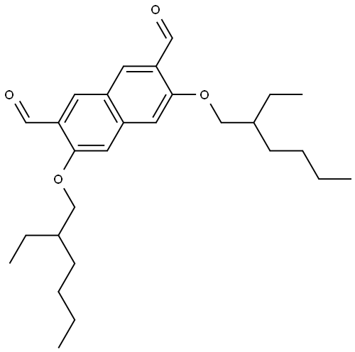 3,6-Bis(2-ethylhexyl)naphthalene-2,7-dicarbaldehyd Structure