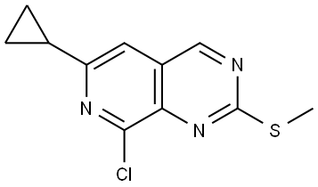 8-chloro-6-cyclopropyl-2-(methylsulfanyl)pyrido[3,4-d]pyrimidine Structure