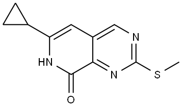 6-cyclopropyl-2-(methylsulfanyl)-7H,8H-pyrido[3,4-d]pyrimidin-8-one Structure