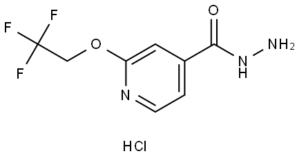 2-(2,2,2-Trifluoroethoxy)-4-pyridinecarboxylic acid hydrazide hydrochloride Structure