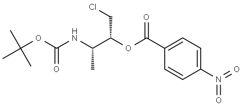 (2R,3S)-1-chloro-3-[(2-methylpropan-2-yl)oxycarbonylamino]butan-2-yl] 4-nitrobenzoate Structure