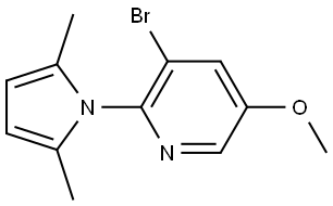 Pyridine, 3-bromo-2-(2,5-dimethyl-1H-pyrrol-1-yl)-5-methoxy- Structure