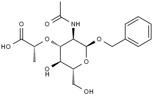 α-Muramic acid, N-acetyl-1-O-(phenylmethyl)- Structure