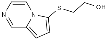 Ethanol, 2-(pyrrolo[1,2-a]pyrazin-6-ylthio)- Structure