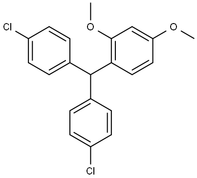 4-Bis(4-Chlorophenyl)methyl-1,3-dimethoxybenzene Structure