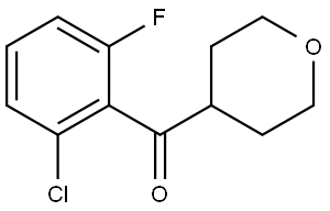(2-Chloro-6-fluorophenyl)(tetrahydro-2H-pyran-4-yl)methanone 구조식 이미지