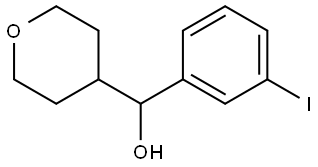 Tetrahydro-α-(3-iodophenyl)-2H-pyran-4-methanol Structure