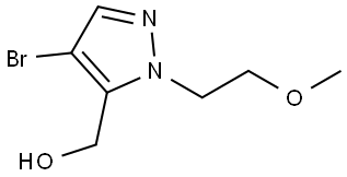 (4-bromo-1-(2-methoxyethyl)-1H-pyrazol-5-yl)methanol Structure