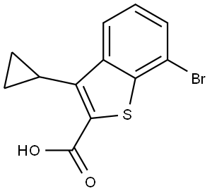 7-bromo-3-cyclopropylbenzo[b]thiophene-2-carboxylic acid Structure