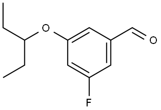 3-(1-Ethylpropoxy)-5-fluorobenzaldehyde Structure