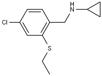 4-Chloro-N-cyclopropyl-2-(ethylthio)benzenemethanamine Structure