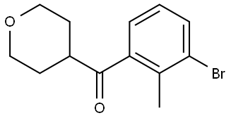 (3-Bromo-2-methylphenyl)(tetrahydro-2H-pyran-4-yl)methanone Structure