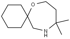 10,10-Dimethyl-7-oxa-11-azaspiro[5.6]dodecane Structure