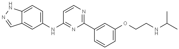 N-(2-(3-(2-(isopropylamino)ethoxy)phenyl)pyrimidin-4-yl)-1H-indazol-5-amine Structure