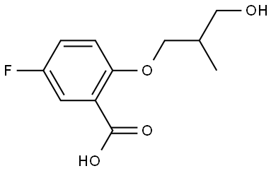 5-fluoro-2-(3-hydroxy-2-methylpropoxy)benzoic acid Structure