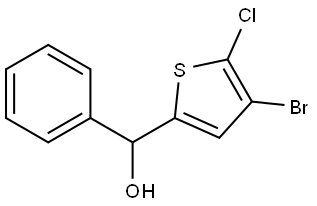 4-Bromo-5-chloro-α-phenyl-2-thiophenemethanol Structure