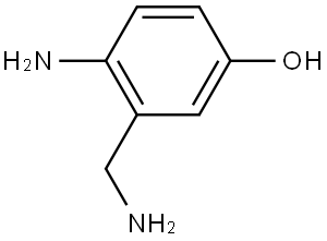 Phenol, 4-amino-3-(aminomethyl)- Structure