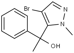 1-(4-bromo-1-methyl-1H-pyrazol-5-yl)-1-phenylethanol Structure