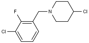 4-Chloro-1-[(3-chloro-2-fluorophenyl)methyl]piperidine Structure