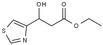 Ethyl 3-Hydroxy-3-(4-thiazolyl)propanoate 구조식 이미지