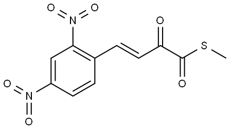 (E)-S-Methyl 4-(2,4-dinitrophenyl)-2-oxobut-3-enethioate Structure