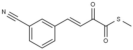 (E)-S-Methyl 4-(3-cyanophenyl)-2-oxobut-3-enethioate Structure